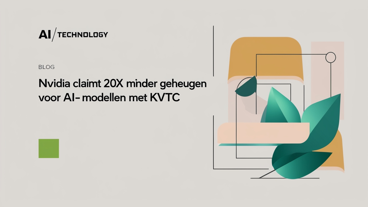 Nvidia claimt 20x minder geheugen voor AI-modellen met KVTC