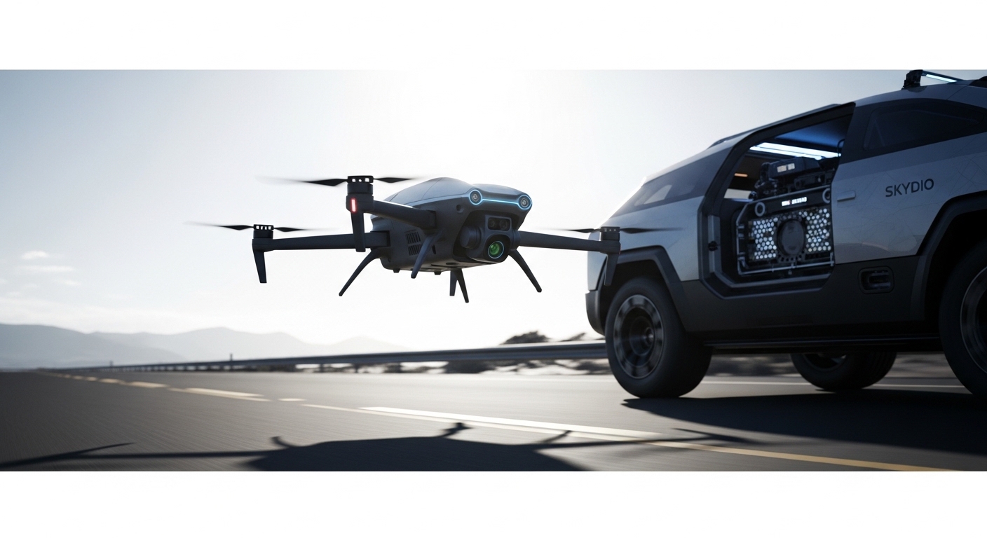 Skydio: Drones die zichzelf lanceren en landen in een rijdend voertuig