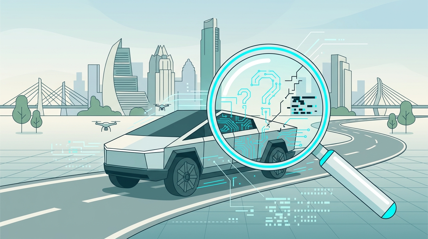 Tesla's Cybercab rijdt in Austin — en wordt meteen onderzocht