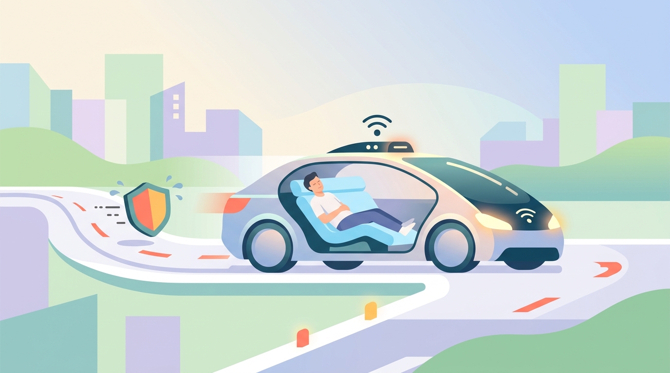 Liggen in een zelfrijdende auto: veiligheid loopt achter